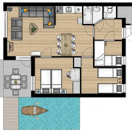 Holiday home Restyled, Waterfront With Rowing Boat, In A Weert